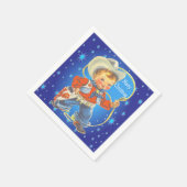 Kleine cowboy met Rope Merry kerstparty Servetten (Hoek)