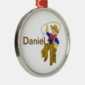 Kleine Cowboy Metalen Ornament (Rechts)