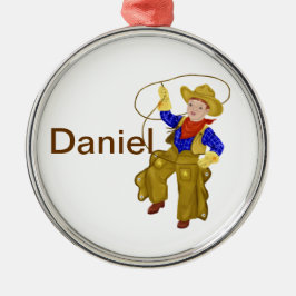 Kleine  Cowboy Metalen Ornament