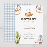 Kleine Cowboy Modern Baby shower Invitation