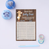 Kleine Cowboy-naam die Baby Tune Shower Game-kaart Flyer (Enkel)