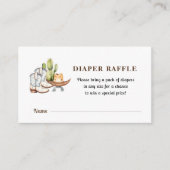 Kleine cowboy op de weg Luier Raffle Informatiekaartje (Voorkant)