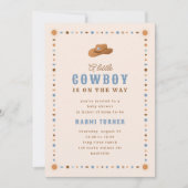 Kleine cowboy op de weg Western Baby shower Kaart (Voorkant)