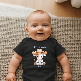 Kleine Cowboy Persoonlijke Pasgeborene Romper