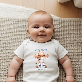 Kleine Cowboy Persoonlijke Pasgeborene Romper