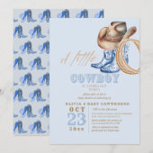 Kleine Cowboy Rodeo Baby Boy douche Kaart (Voorkant / Achterkant)