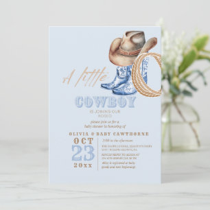 Kleine Cowboy Rodeo Baby Boy douche Kaart