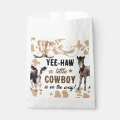 Kleine Cowboy Rodeo Baby shower Bedankzakje (Voorkant)