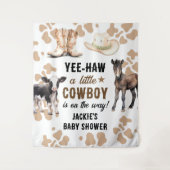 Kleine Cowboy Rodeo Baby shower Wandkleed (Voorkant)