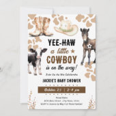 Kleine Cowboy Rodeo Dieren Baby shower Kaart (Voorkant)