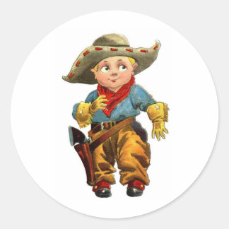 Kleine Cowboy Ronde Sticker