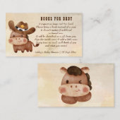 Kleine cowboy schattig baby paard in een pet baby  informatiekaartje (Voorkant / Achterkant)
