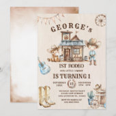 Kleine Cowboy Schattige Baby Horse Verjaardag Kaart (Voorkant / Achterkant)