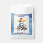 Kleine Cowboy thema Baby shower Bedankzakje (Voorkant)