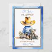 Kleine Cowboy thema Baby shower Kaart (Voorkant)