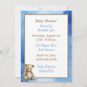 Kleine Cowboy thema Baby shower Kaart (Achterkant)