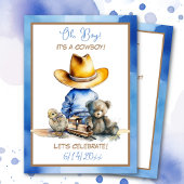 Kleine Cowboy thema Baby shower Kaart