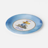 Kleine Cowboy thema Baby shower Papieren Bordje (Gekanteld)