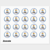 Kleine Cowboy thema Baby shower Ronde Sticker (Vel)