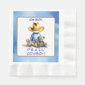 Kleine Cowboy thema Baby shower Servet (Voorkant)