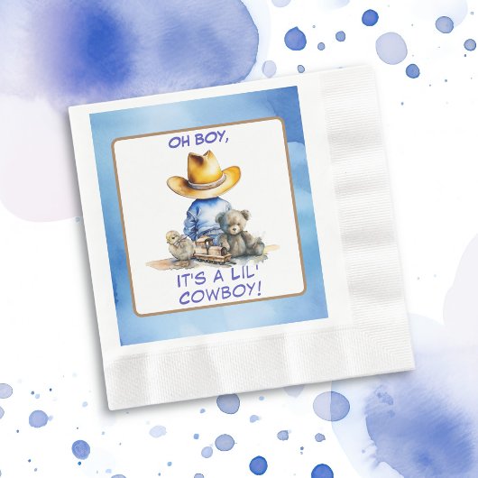 Kleine Cowboy thema Baby shower Servet