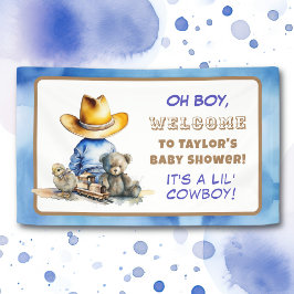Kleine Cowboy thema Baby shower Spandoek