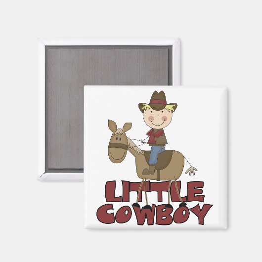 Kleine Cowboy Tshirts en geschenken Magneet (Voorkant / Achterkant)