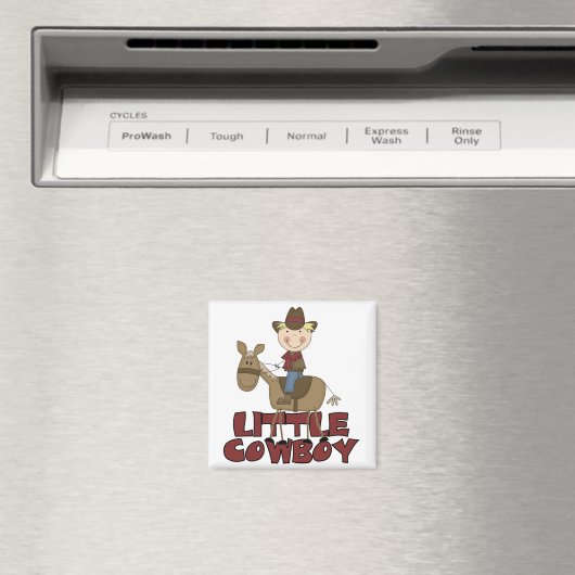 Kleine Cowboy Tshirts en geschenken Magneet (Insitu (Vaatwasser))