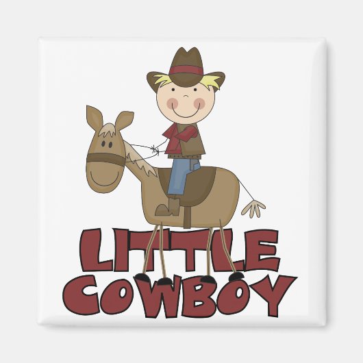 Kleine Cowboy Tshirts en geschenken Magneet (Voorkant)