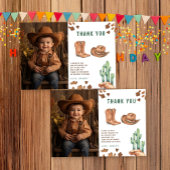 Kleine Cowboy verjaardagsfeestje Dank u Bedankkaart