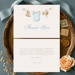Kleine Cowboy Waskleine Baby Shower Bedankkaart