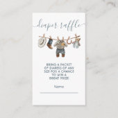 Kleine Cowboy waslijn Luier Raffle kaart (Voorkant)