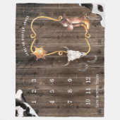 Kleine Cowboy Western | Baby Mijlpaaldeken Fleece Deken (Voorkant)