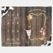 Kleine Cowboy Western | Baby Mijlpaaldeken Fleece Deken (Voorkant (Horizontaal))