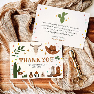 Kleine Cowboy Western Baby Shower Bedankt