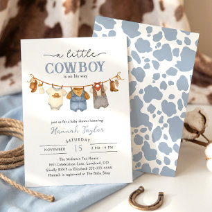 Kleine Cowboy Western Baby Shower Kaart