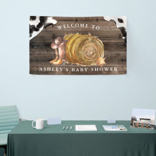 Kleine Cowboy | Western Baby shower Welkom Spandoek (Beurs)