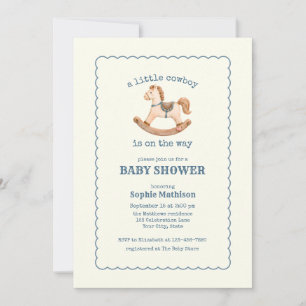 Kleine Cowboy Western Country Jongen Baby Shower Kaart