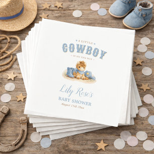 Kleine Cowboy Western Jongen Baby Borrel  Servet