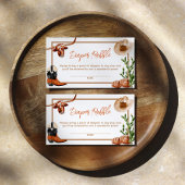 Kleine Cowboy Western Rodeo Luier Raffle Informatiekaartje