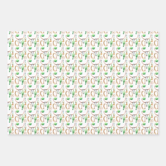 Kleine Cowboy | Western Rodeo Thema Inpakpapier Vel (Voorkant 3)