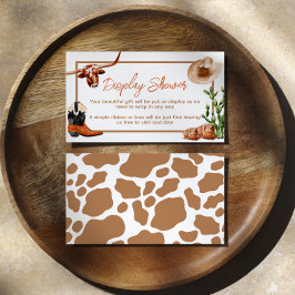 Kleine Cowboy Westerne Rodeo Display Douche Informatiekaartje