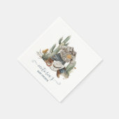 Kleine Cowboy Westerne Waterverf Baby shower Servet (Hoek)