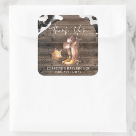 Kleine Cowboy | Westerse cadeautjes voor een babys Vierkante Sticker