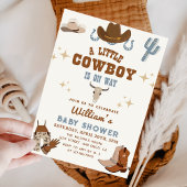 Kleine Cowboy Wild West Rodeo Boy Baby shower Kaart