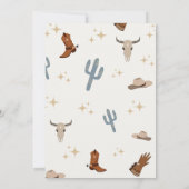 Kleine Cowboy Wild West Rodeo Boy Baby shower Kaart (Achterkant)