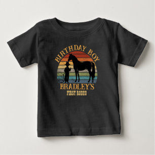 Kleine cowboy zonsonderende jongens verjaardagsge