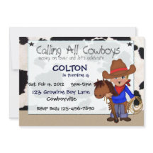 Kleine Cowboys Custom Invitations