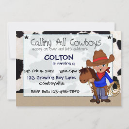 Kleine Cowboys Custom Invitations Kaart