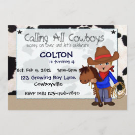 Kleine Cowboys Custom Invitations Kaart
